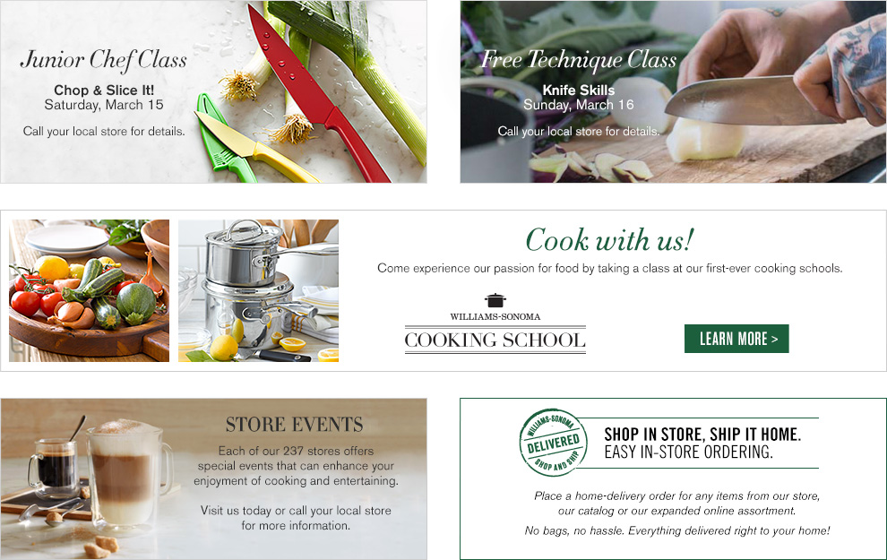 Williams-Sonoma Store Events Williams-Sonoma Store Events