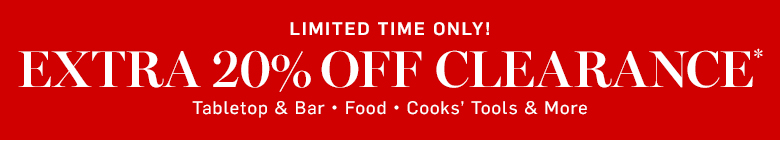 Limited Time Only! Extra 20% Off Clearance* Use code: EXTRA Limited Time Only! Extra 20% Off Clearance* Use code: EXTRA