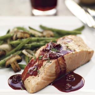 Grilled Green Beans and Mushrooms