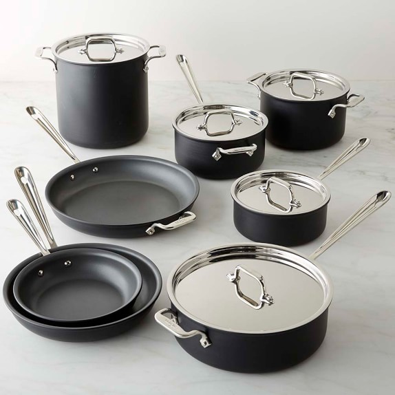 AllClad NS1 Nonstick Induction 13Piece Cookware Set WilliamsSonoma