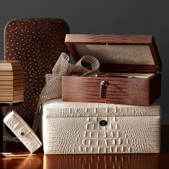 Leather Jewelry Box, Lizard | Williams-Sonoma