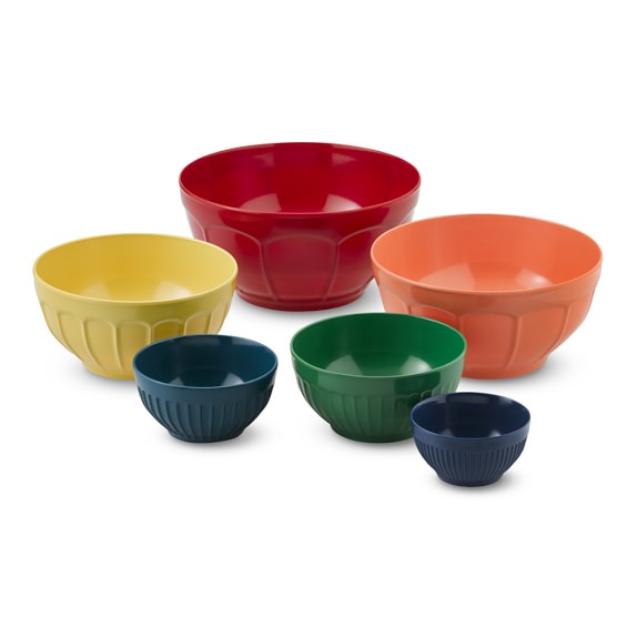 Melamine Nesting Mixing Bowls, Set of 6, MultiColored WilliamsSonoma