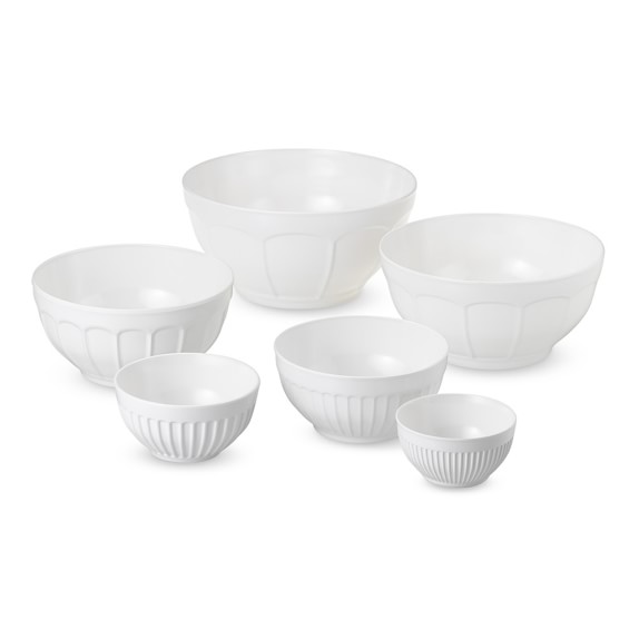 Melamine Nesting Mixing Bowls, Set of 6, White WilliamsSonoma