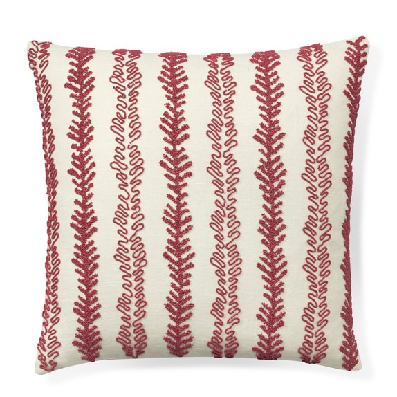 Coral Beaded Vine Pillow Cover WilliamsSonoma