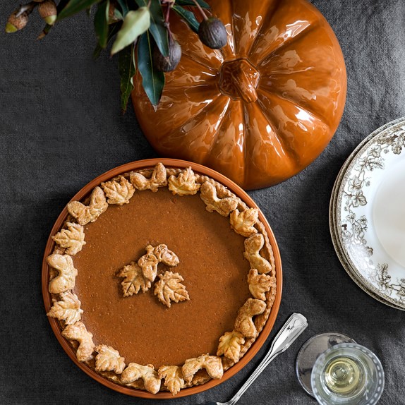 WilliamsSonoma Pumpkin Covered Pie Dish WilliamsSonoma