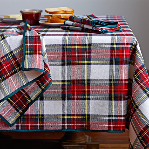 Classic Stewart Tartan Tablecloth Williams Sonoma