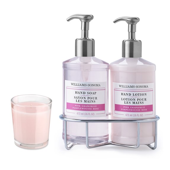 WilliamsSonoma Hand Soap & Lotion Set with Candle, Pink Grapefruit