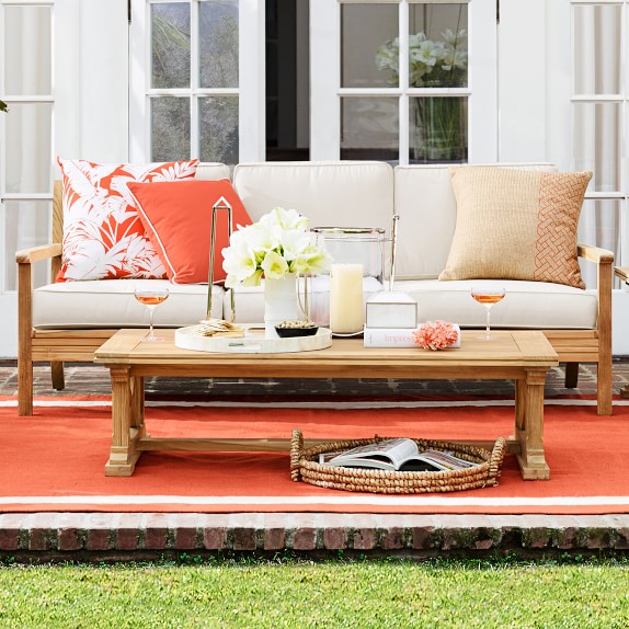 Somerset Outdoor Teak Sofa Williams Sonoma