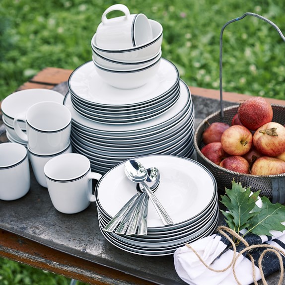 Williams Sonoma Open Kitchen Black Bistro Dinnerware Collection