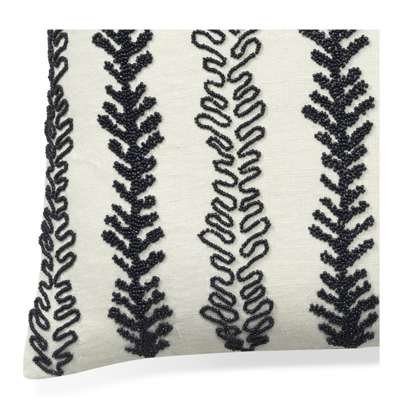 Coral Beaded Vine Pillow Cover Williams Sonoma