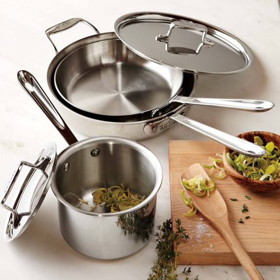 AllClad d5 StainlessSteel 5Piece Cookware Set Williams Sonoma