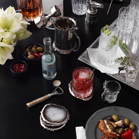 Agate Coasters with Rim, Set of 4 Williams Sonoma