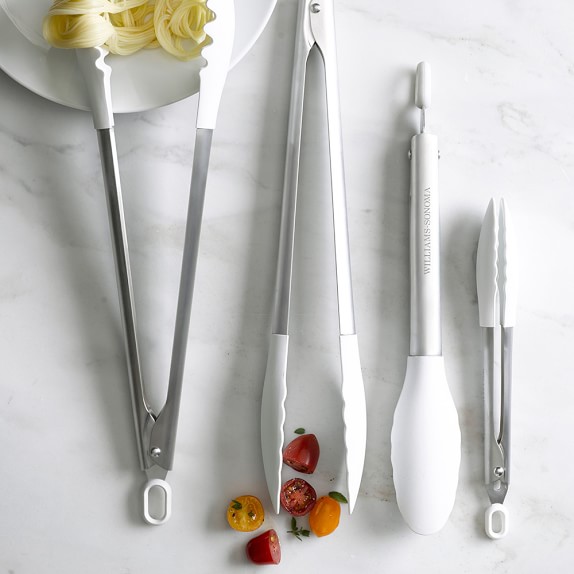 Williams Sonoma StainlessSteel Silicone Pasta Tongs Williams Sonoma
