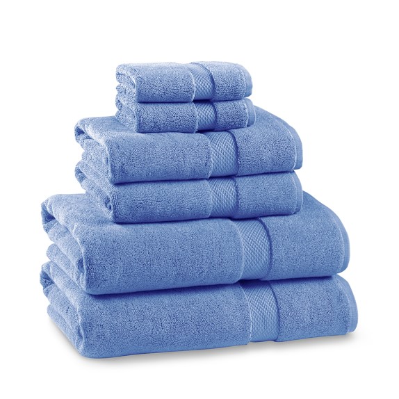 Chambers® Heritage 800Gram Solid Towels, Periwinkle Williams Sonoma