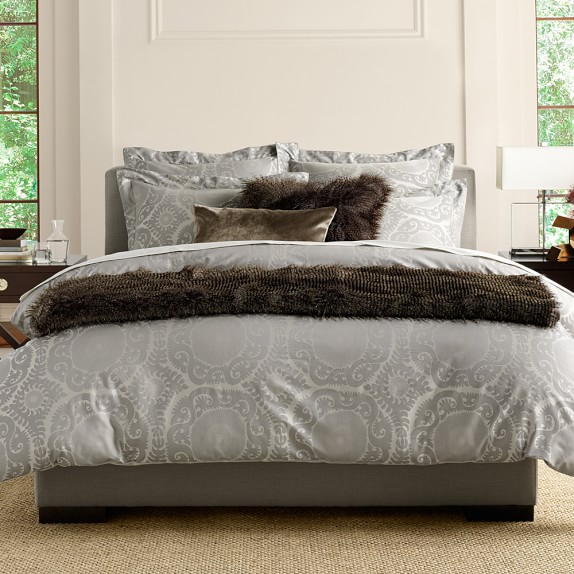 Suzani Jacquard Bedding, Gray Williams Sonoma