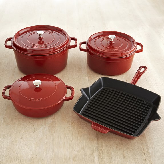 Staub CastIron 7Piece Cookware Set Williams Sonoma