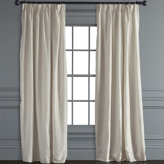 Signature Linen Pinch Pleat Drape, Ivory Williams Sonoma