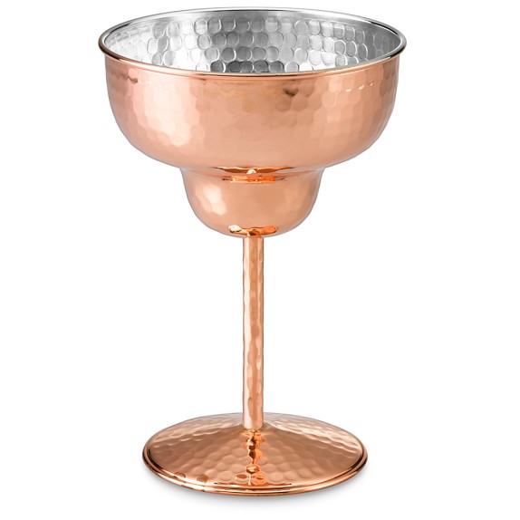 Hammered Copper Margarita Glass Williams Sonoma