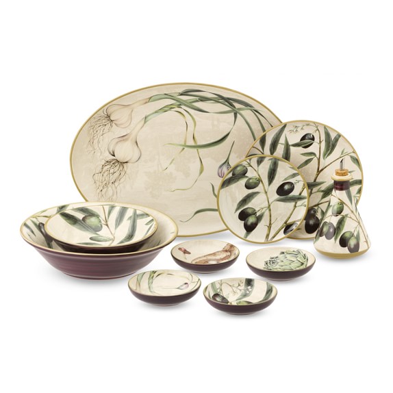 Botanical Olive Dinnerware Collection Williams Sonoma
