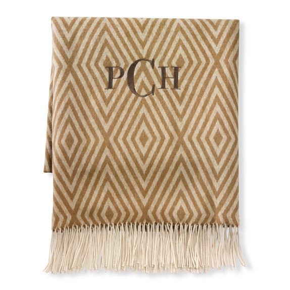 Diamond Cashmere Throw Williams Sonoma