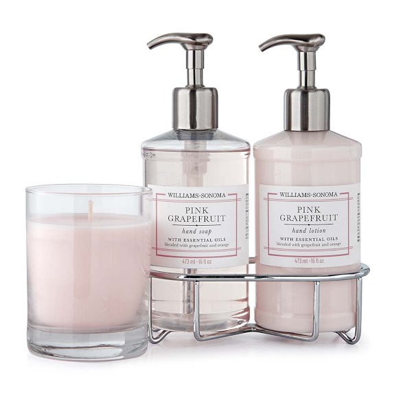 WilliamsSonoma Hand Soap & Lotion Set with Candle, Pink Grapefruit