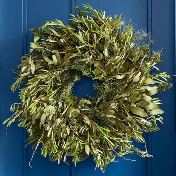 Wild Olive Wreath WilliamsSonoma