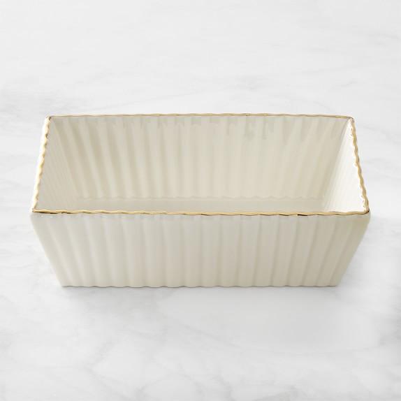 Williams Sonoma Fluted GoldRimmed Loaf Pan Williams Sonoma