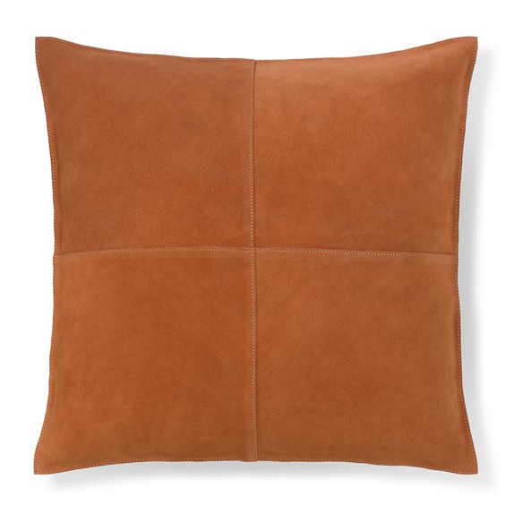 Suede Four Panel Pillow Cover, Tangerine Williams Sonoma