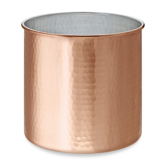 Hammered Copper Partitioned Utensil Holder Williams Sonoma