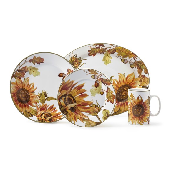 Botanical Sunflower Dinnerware Collection Williams Sonoma