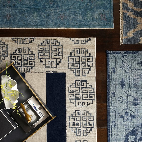 Zeba Hand Knotted Rug, Gray Williams Sonoma