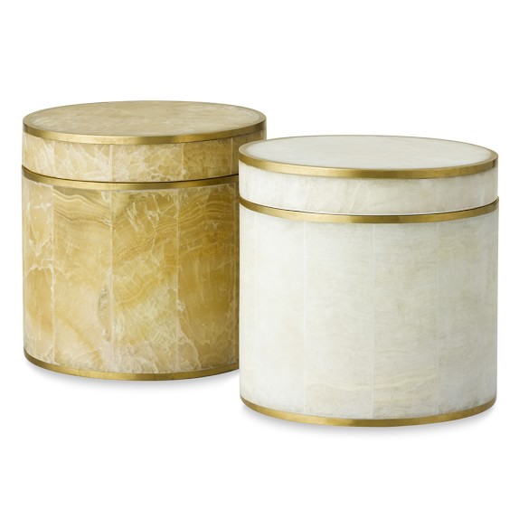 Brass Bordered Stone Jar Williams Sonoma