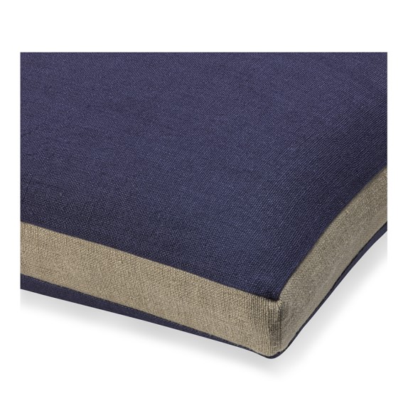 Solid Linen Pillow Cover with Gusset, Navy Williams Sonoma