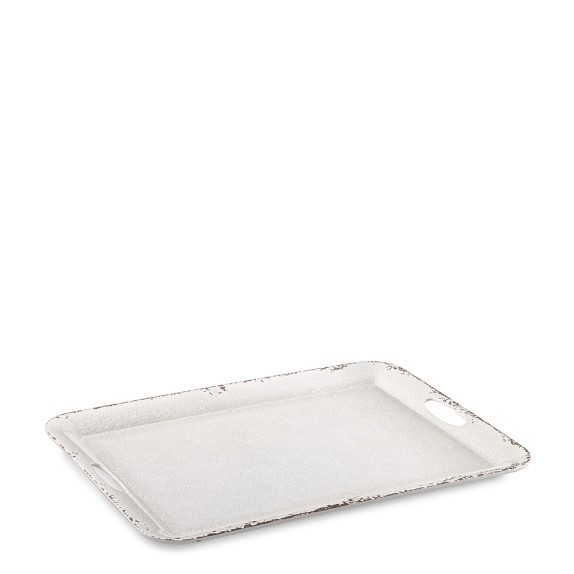 Rustic Melamine Tray with Handles Williams Sonoma
