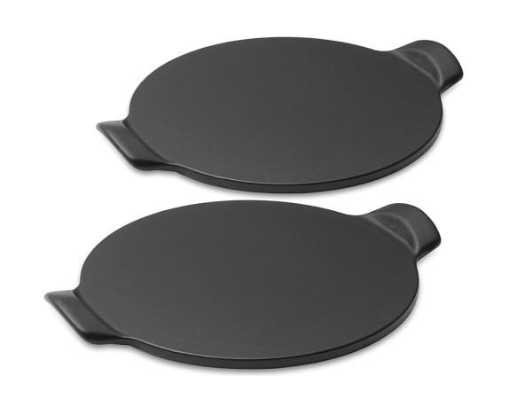 Emile Henry Individual Mini Pizza Stone, Black, Set of 2