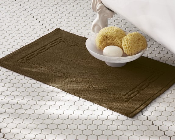 Chambers® Heritage Solid Bath Rug, Chocolate