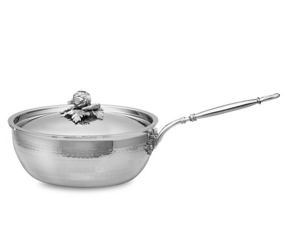 Ruffoni Opus Prima Hammered Stainless-Steel Chef’s Pan