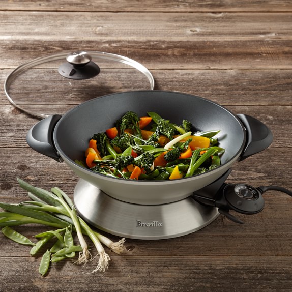 Breville StainlessSteel Electric Hot Wok Williams Sonoma