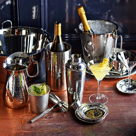 StainlessSteel Hammered Bar Tool Set Williams Sonoma