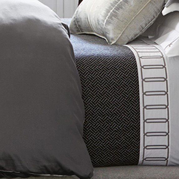 Geo Pattern Blanket, Grey Williams Sonoma