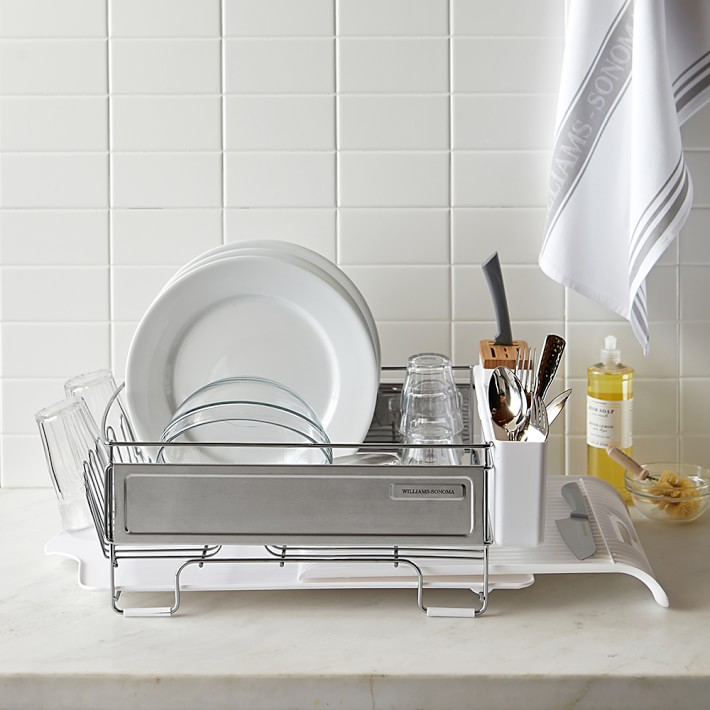 What are the pros and cons of an oversized dish drainer?