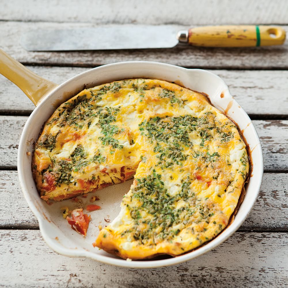 Smoked Salmon Frittata with Goat Cheese and Chives | Williams-Sonoma