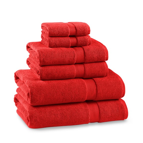 Chambers® Heritage Solid Towels, Red | Williams Sonoma