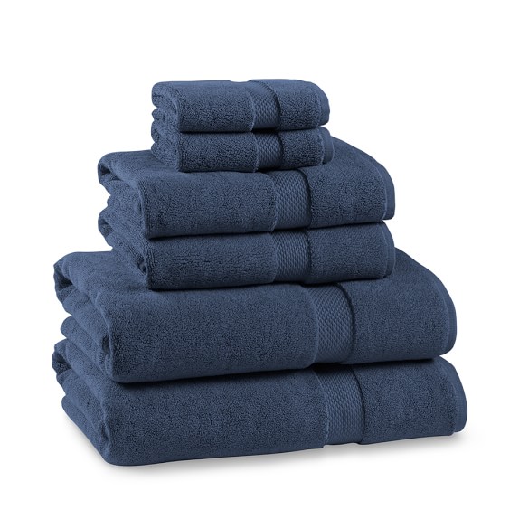 Chambers® Heritage 800-Gram Solid Towels, Navy | Williams Sonoma