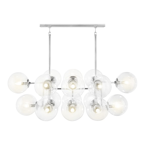 Rowan Linear Chandelier, Polished Nickel | Williams Sonoma